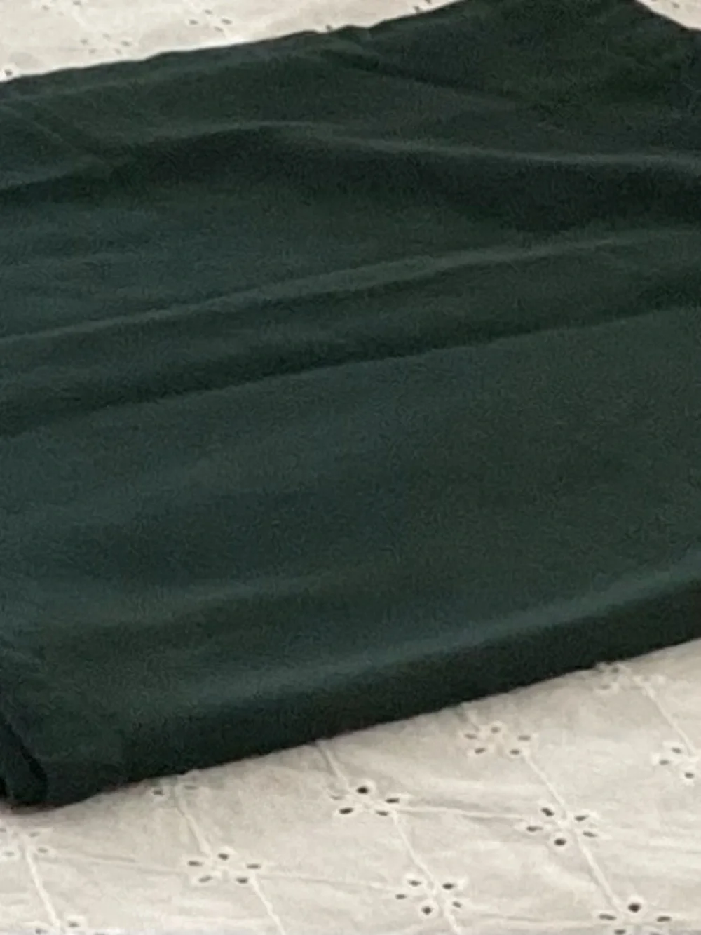 Crate&Barrel Spruce Green Organic Cotton Runner
